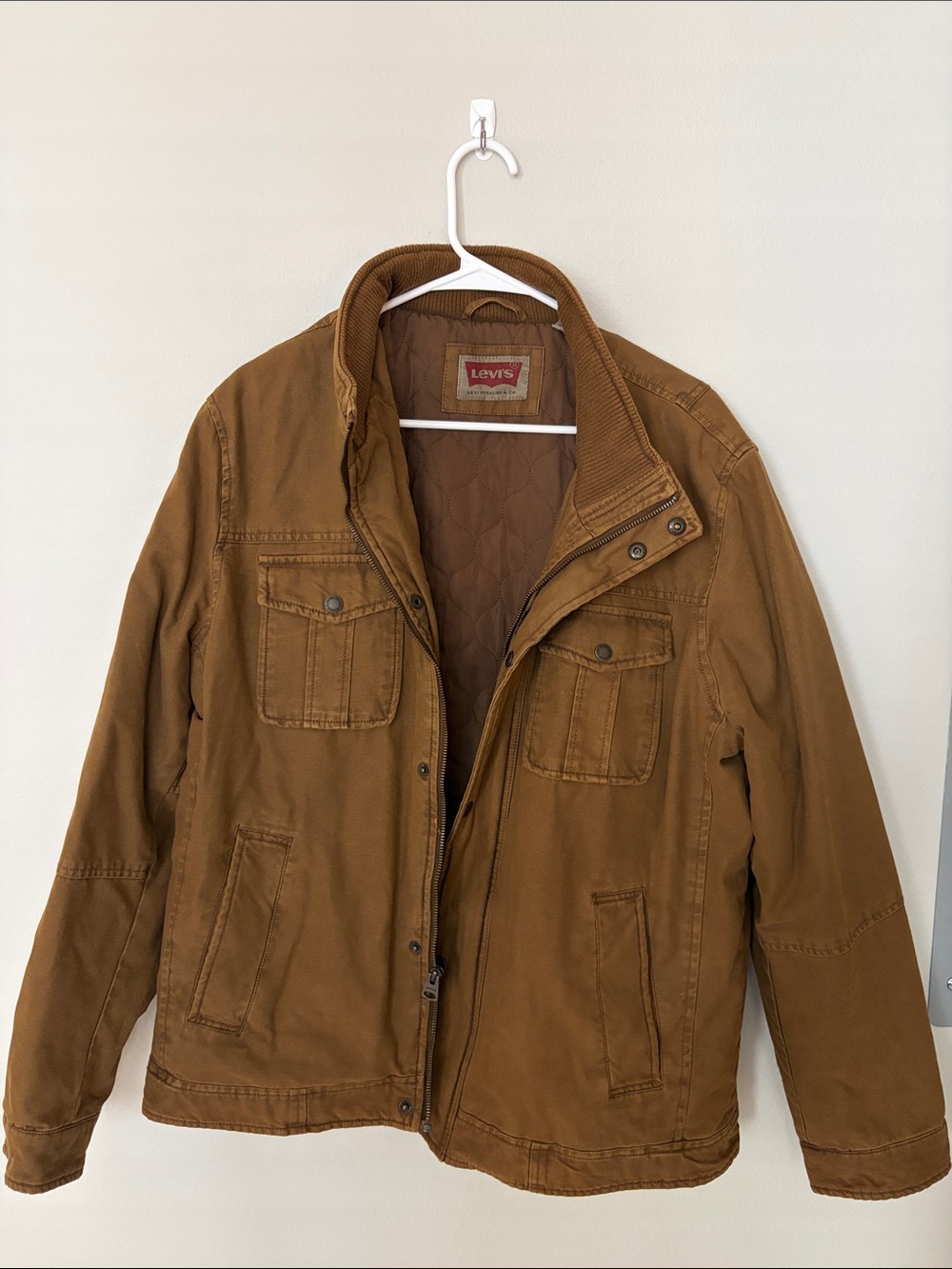 Levi's Men's Tan Cotton Canvas Utility Jacket